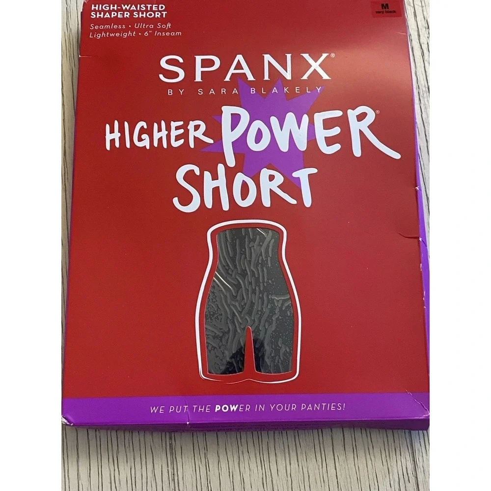 Spanx NWT Higher Power Shorts Shapewear Black Medium